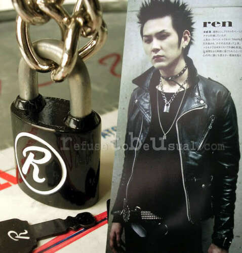 NANA REN SEX PISTOL SID CHAIN "R" NECKLACE padlock BLAK