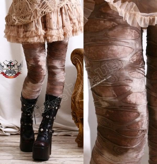 Punk Distressed Broken Hole Burnout Mud Rock Canyon Tie Dye Mummy Legging S.M.L.XL.XXL