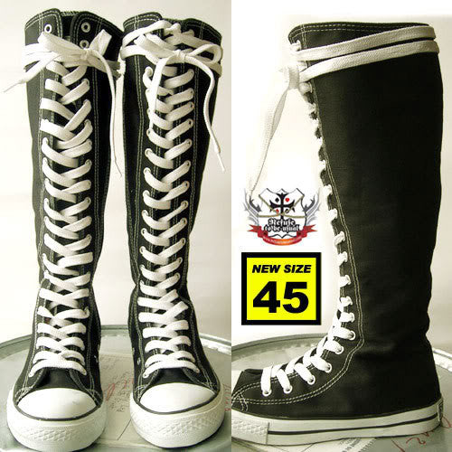 Knee High Canvas Sneaker Boots