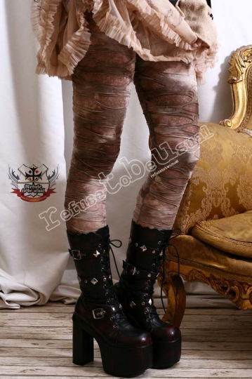 Punk Distressed Broken Hole Burnout Mud Rock Canyon Tie Dye Mummy Legging S.M.L.XL.XXL