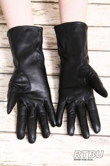 28cm Mid-forearm Genuine Leather Runway Fashion Formal Party Cosplay Lady Gloves