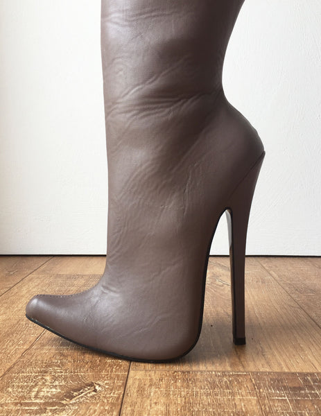 RTBU CHRIS 60cm Hard Shaft Contoured Custom Shaft Mid-Thigh 18cm Stiletto Boots