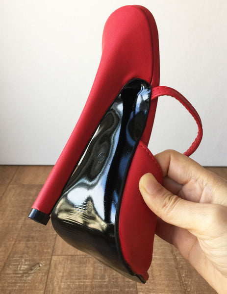 RTBU SALMA Wrap Strap Sandals Mistress Stiletto Heel Fetish Slipper Red Matte