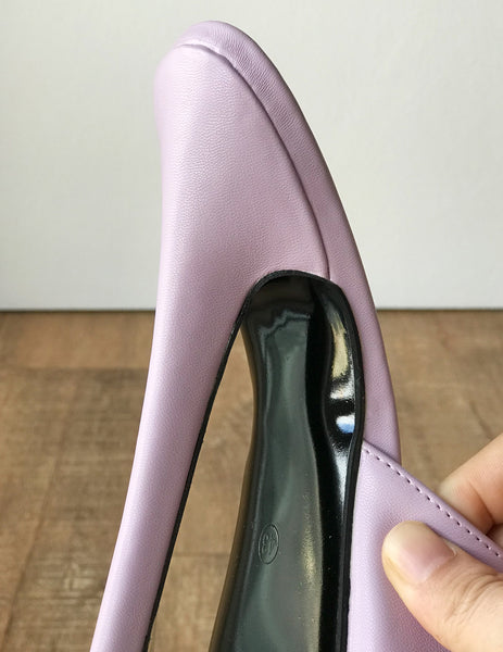 18MULE Lavender Purple Sexy Hi Heel Stiletto Slipper Slides Mule