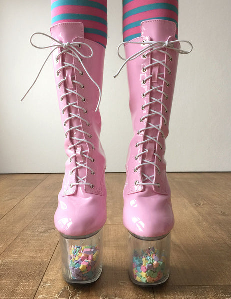 RTBU NO FRILLS TWINS 20cm Clear Rattle Platform Pastel Star Decora Candy Beads