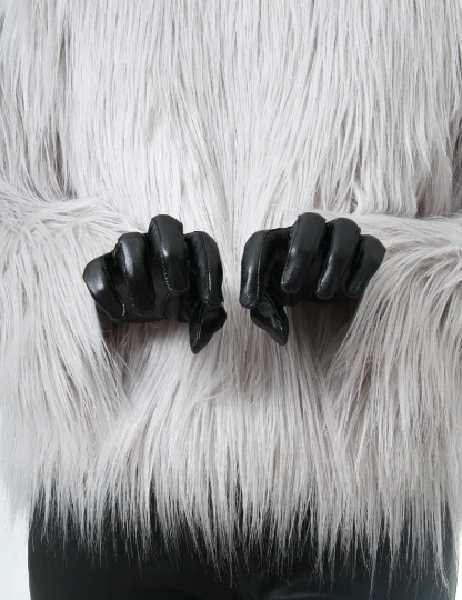 Genuine Sheepskin Leather Fashion Runway Celebrity Model Scoop Wrist Gloves