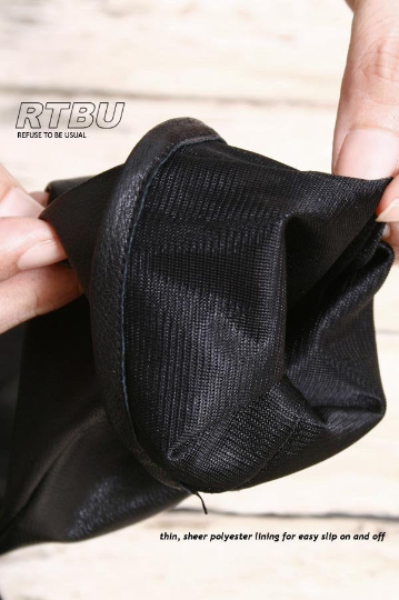 60cm Full Sleeve Under Arm Genuine Leather Runway Fashion Noir Mourn Opera Glove