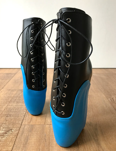 BEGIN II Ballet Wedge Hoof Sole Heelless Fetish Pointe Training Black Blue Matte