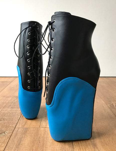 BEGIN II Ballet Wedge Hoof Sole Heelless Fetish Pointe Training Black Blue Matte