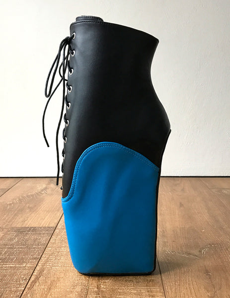 BEGIN II Ballet Wedge Hoof Sole Heelless Fetish Pointe Training Black Blue Matte