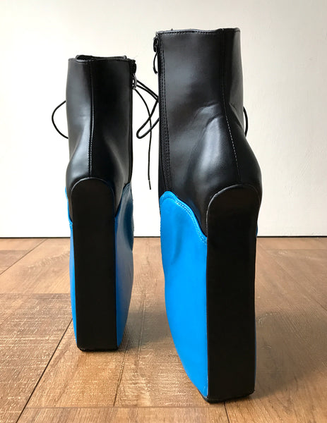 BEGIN II Ballet Wedge Hoof Sole Heelless Fetish Pointe Training Black Blue Matte