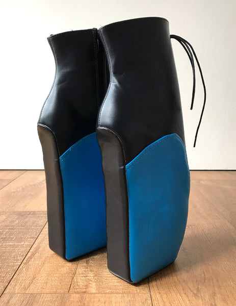 BEGIN II Ballet Wedge Hoof Sole Heelless Fetish Pointe Training Black Blue Matte