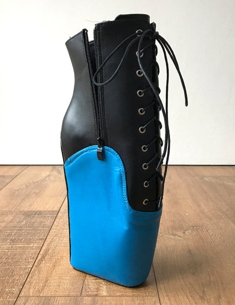 BEGIN II Ballet Wedge Hoof Sole Heelless Fetish Pointe Training Black Blue Matte