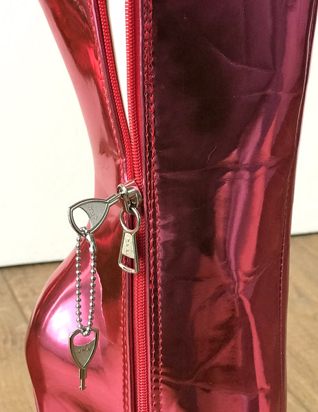 RTBU MICHELLE Ballet Wedge Lockable Hoof Sole Heelless Pointe Boot Metallic Pink