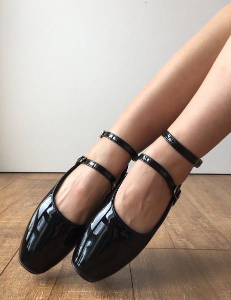 18cm Fetish Ballet Stiletto Heel Mary Janes 2 Ankle straps Custom Color Pinup Beauty