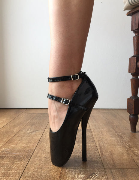 18cm Fetish Ballet Stiletto Heel Mary Janes 2 Ankle straps Custom Color Pinup Beauty