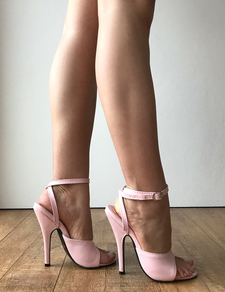 RTBU SALMA 12cm Stiletto Heel – be Strap Mat Refuse Usual Sandals Pink to Slipper Pale Wrap