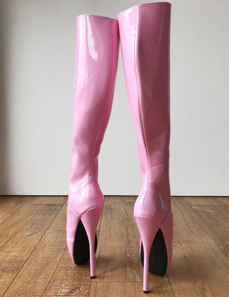 Secret II Ballet Pointe Boots Fetish Pinup Ballet Lockable Zipper Light Pink