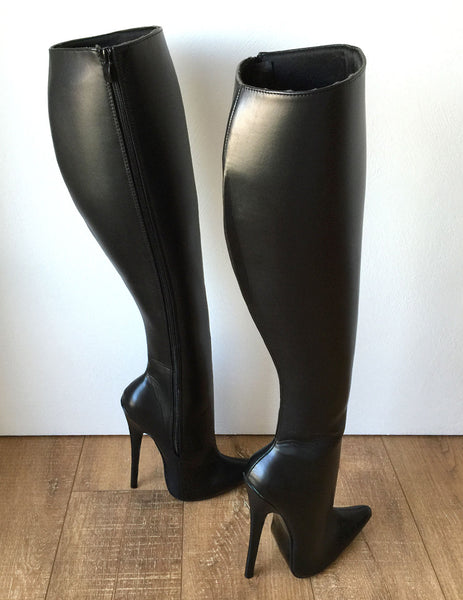 RTBU TALMA Hard Shaft Knee Hi 18cm Stiletto Vegan Boots Personalized Shaft