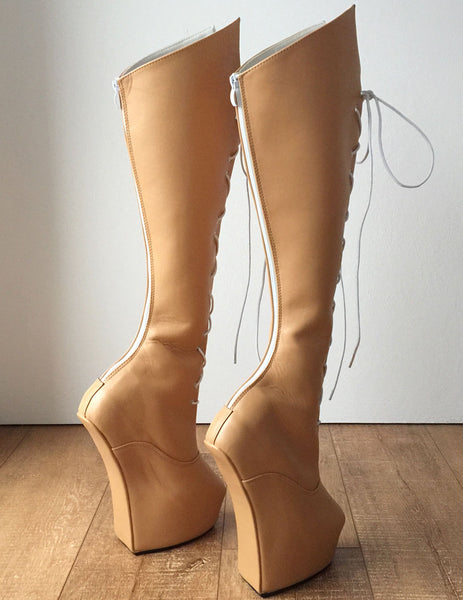 RTBU SATURN Sailor Moon Cosplay Anime Knee Hi Heelless Pony Hoof Boots Camel