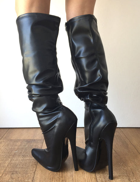 RTBU PIRATE 18cm Stiletto Slouch Gathered Over Knee Hi Boots Customized Shaft